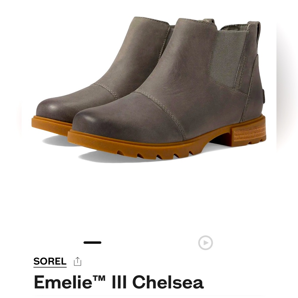 NWOT Sorel Emilie Chelsea *WATERPROOF* leather boot Sz 9